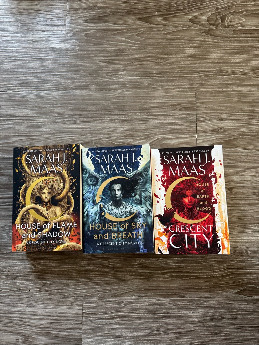 Crescent City Paperback Set - Red, Blue, Gold Covers